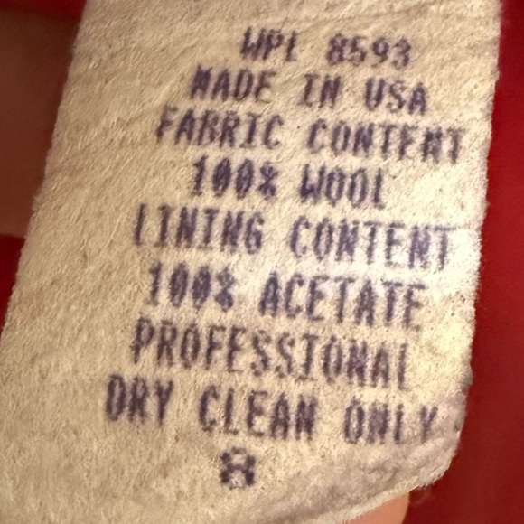 JULES MILLER Vintage Red Wool Military Blazer, Equestrian Riding Style, Made USA - Picture 12 of 12